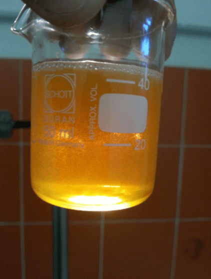 Ossidazione e polimerizzazione di olio vegetale per cavitazione